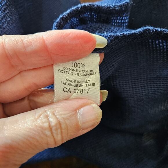 Pronto-Uomo Men's Blue Button Down 100% Cotton Long Sleeve Shirt 52 - Picture 6 of 6